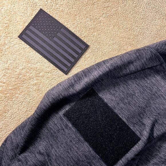 The North Face Apex Wind wall Soft Shell Jacket W/ USA Flag patch, Sz. XXL - Picture 6 of 10